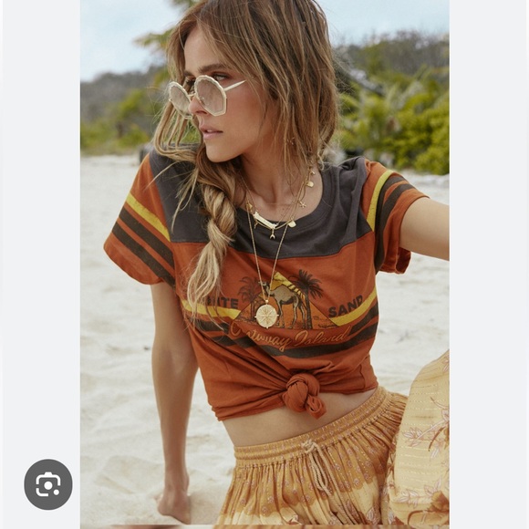 SPELL | White Sand Organic Girlfriend Tee Castaway Island S - Picture 4 of 4